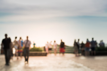 Blurred crowd of people