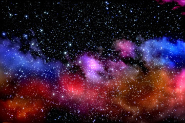 Fototapeta na wymiar Blue and magenta nebula