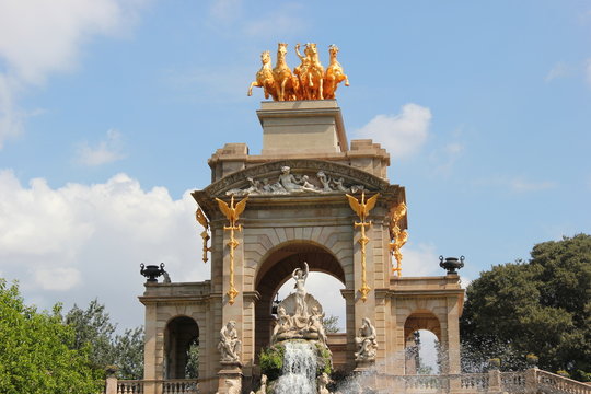 Detailansicht des Springbrunnens im Parc de la Ciutadella (Barcelona)