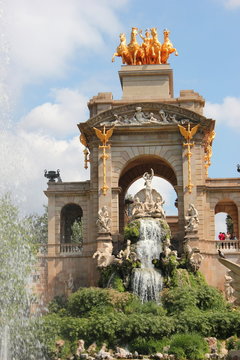 Der Springbrunnen im Parc de la Ciutadella in Barcelona