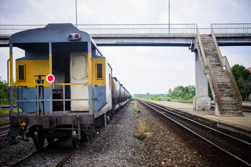 Obraz premium Oil and fuel transport by rail