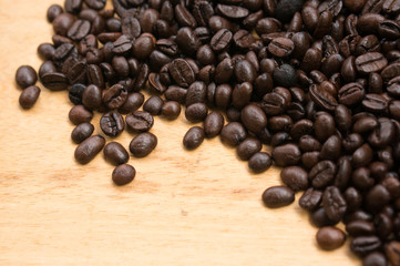 Coffee Beans with filter effect retro vintage style