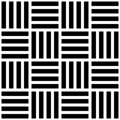 Seamless black and white background with geometric shapes