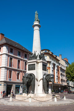 La fontaine des éléphants, Chambéry