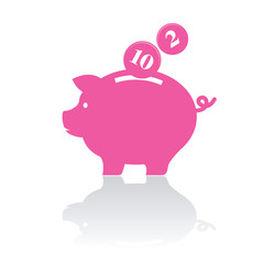 Illustration of piggy bank.