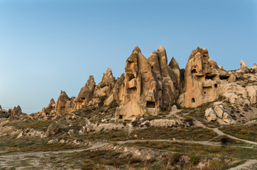 Volcanic rock landscape, Cappadocia, Turkey, Anatolia, Goreme na
