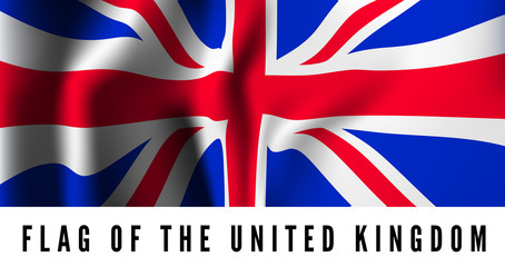 Obraz premium Waving flag of Uk - United Kingdom