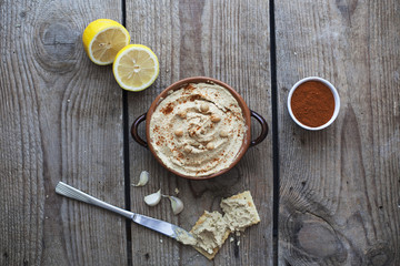 Hummus with some ingredients - 88556902