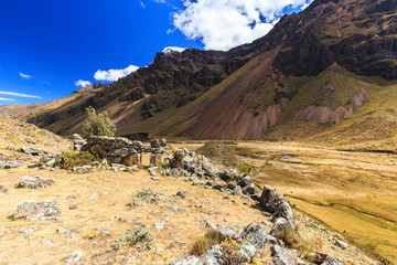 Mountain landscape in the Andes, Peru, Cordiliera Blanca