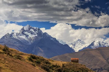 Deurstickers Alpamayo Berglandschap in de Andes, Peru, Cordiliera Blanca