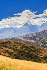 Mountain landscape in the Andes, Peru, Cordiliera Blanca