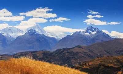 Papier Peint photo Alpamayo Mountain landscape in the Andes, Peru, Cordiliera Blanca