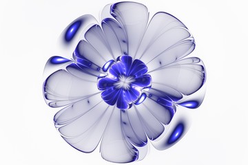 Abstract flower - blue pattern