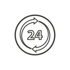 24 hour service icon