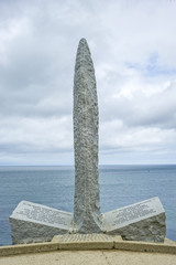 La pointe du Hoc bei Grandcamp-Maisy, Normandie, Frankreich.