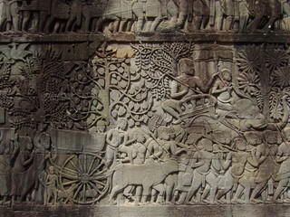 カンボジア　壁画