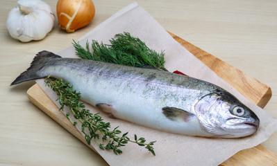 Raw trout