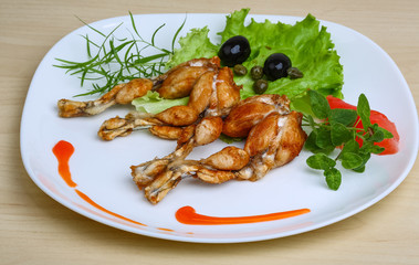 Fried frog legs