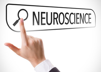 Neuroscience written in search bar on virtual screen