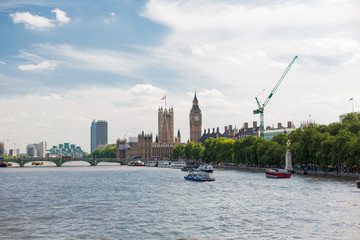 Naklejka premium Houses of Parliament and Westminster bridge