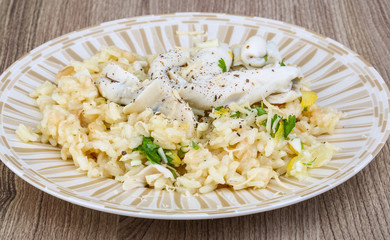 Risotto with calamari