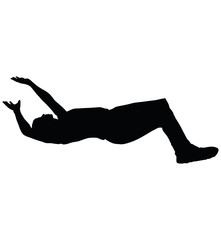 man falling down