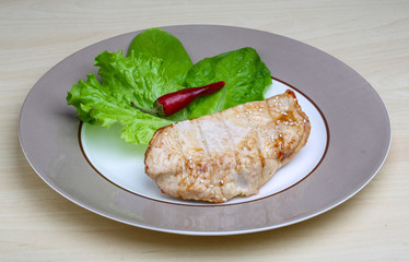 Grilled turkey steak