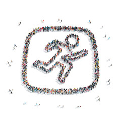 group  people  shape  run  man