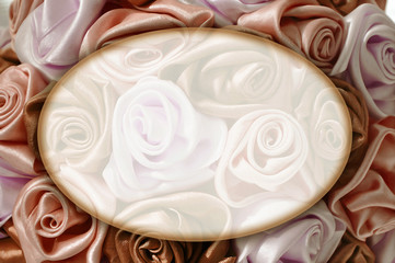 Delicate background with pink roses, place for text, for design