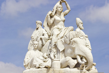 Asia Group Statue at the Albert Memorial, Kensington Gardens, Royal London