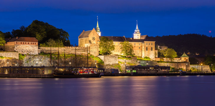 Akershus Fortress At Night