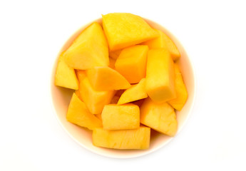 Bowl of Mango Cubes
