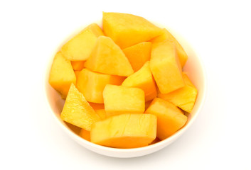 Bowl of Mango Cubes
