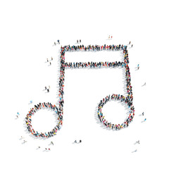 group  people shape note music