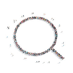 people shape magnifying glass  search