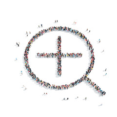 people shape magnifying glass  search