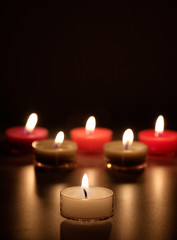 Candles on a Black Background