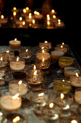 Candles on a Black Background