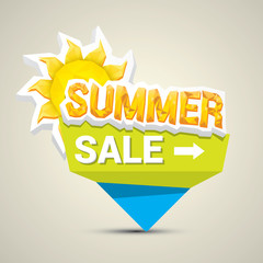 vector summer sale label or sticker