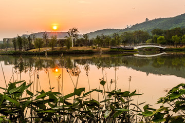 Obraz premium Sonnenuntergang in Jinagyin