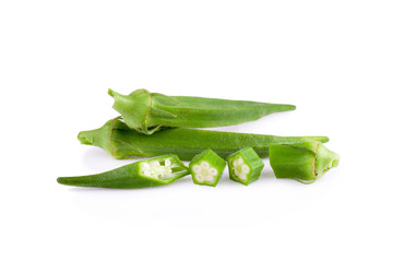 green roselle on white background