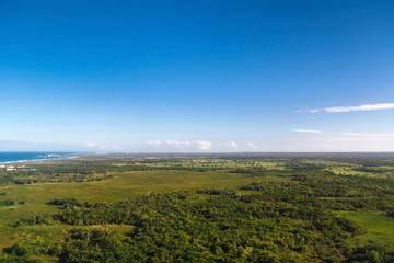 Fototapeta na wymiar Aerial view of caribbean coastline