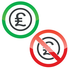 Pound sterling permission signs