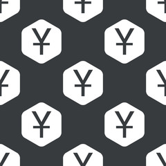 Obraz premium Black hexagon yen pattern