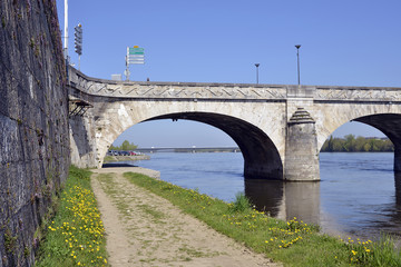 Cessart bridge at Saumur in France