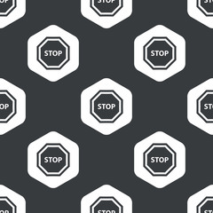 Black hexagon STOP sign pattern