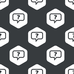 Black hexagon question pattern