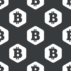 Black hexagon bitcoin pattern