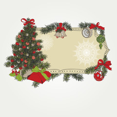 Hand drawn Christmas banners.