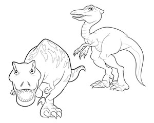 dinosaur cartoon lineart